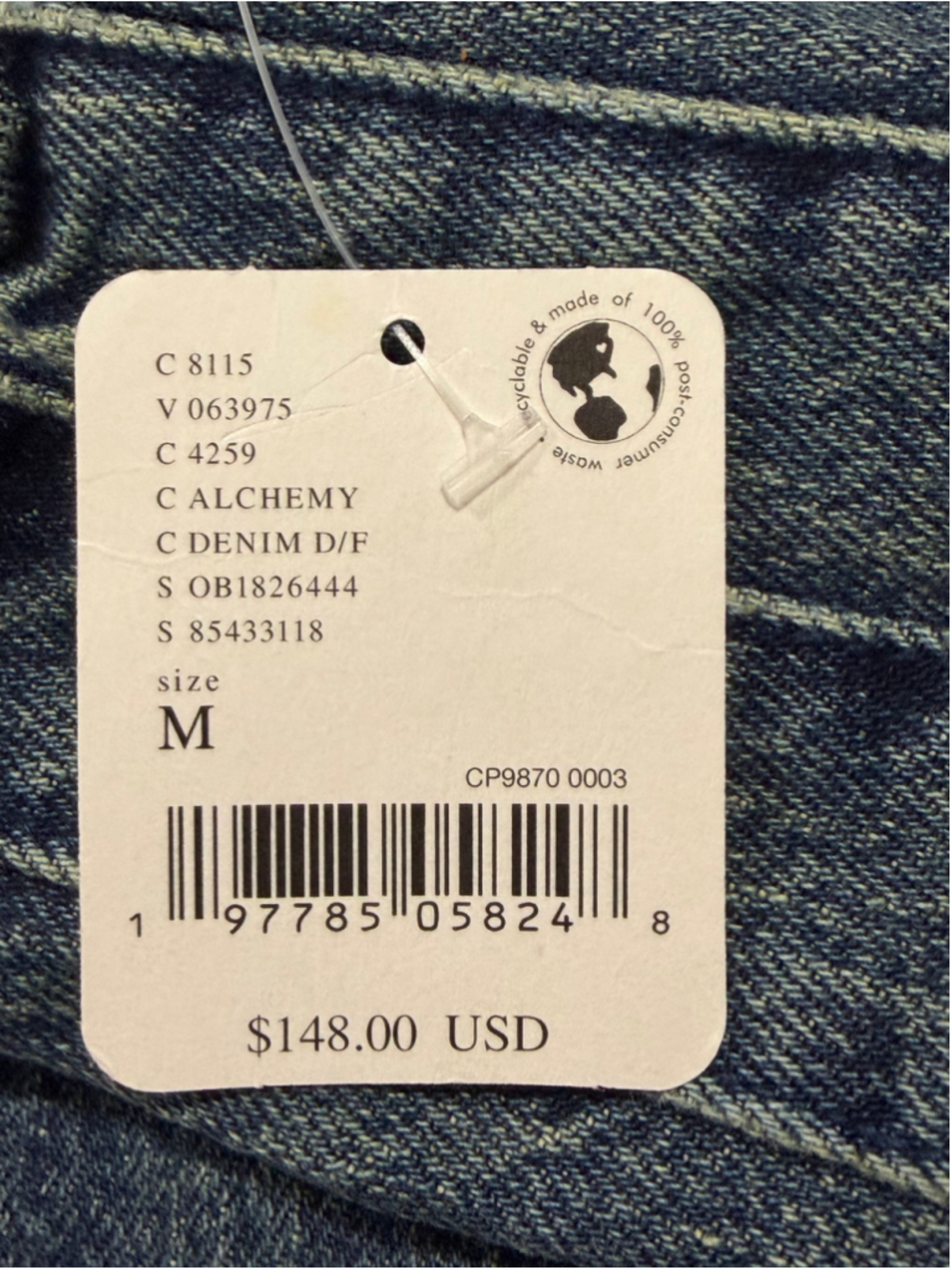 NWT Free People Fast Lane Denim Moto Alchemy Medium - Picture 7 of 12